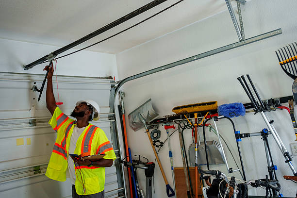 Professional Garage Door Panel Replacement technician working in Manhattan, IL